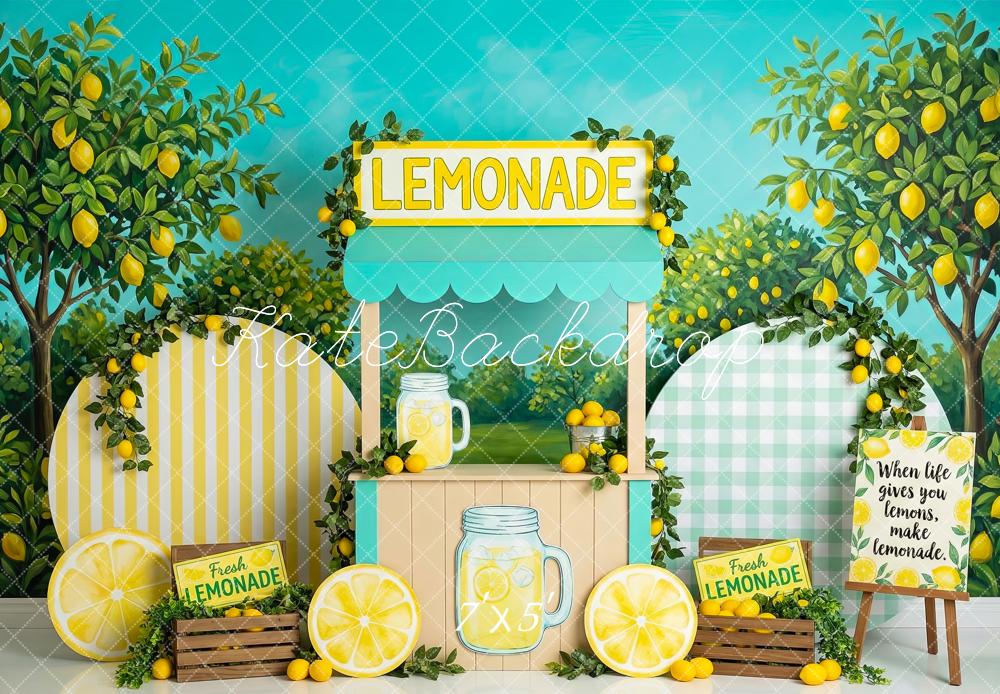 Kate Lemonade Stand Lemon Orchard Summer Backdrop Designed by Patty Robert