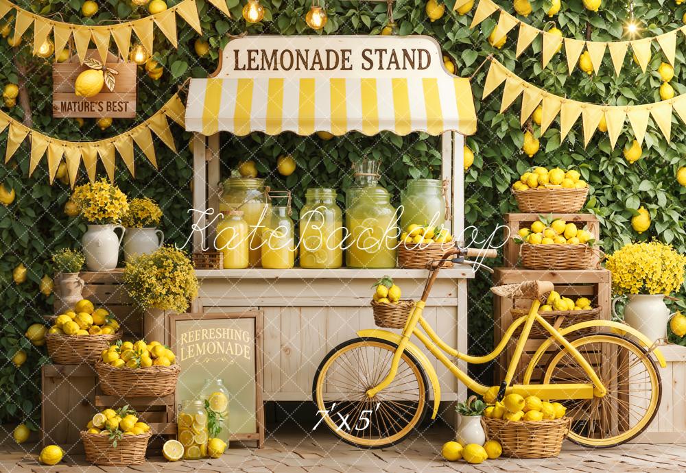 Kate Lemonade Stand Lemons Baskets Bicycle Backdrop Designed by Emetselch
