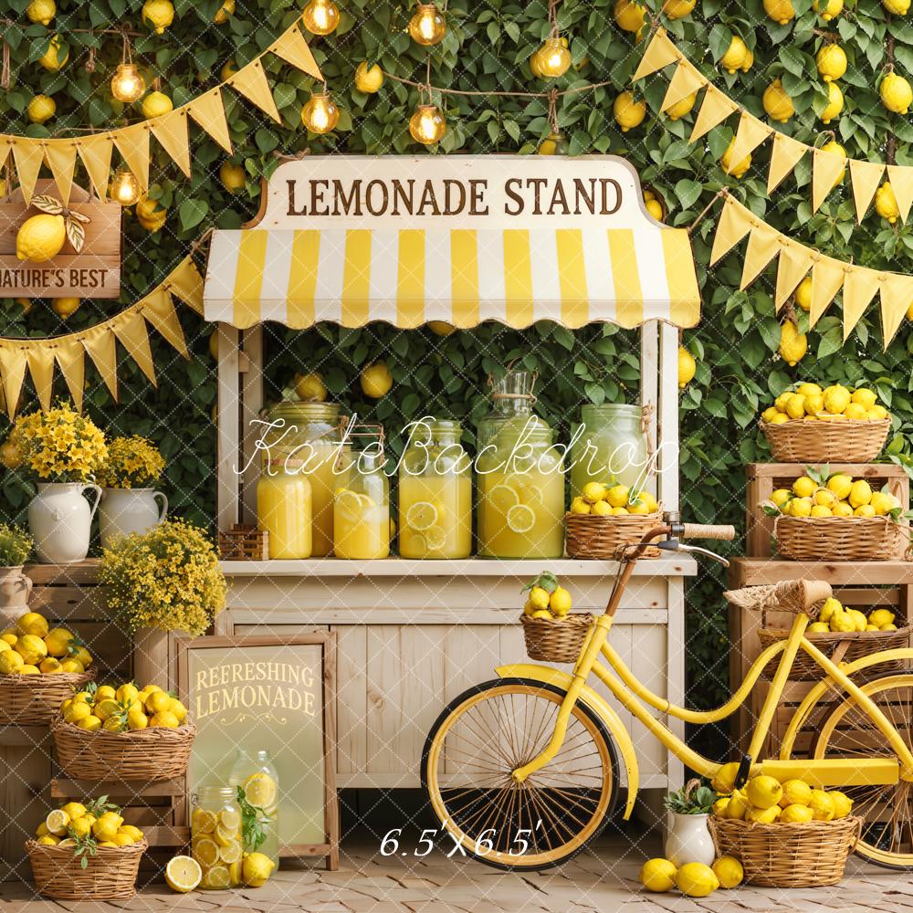 Kate Lemonade Stand Lemons Baskets Bicycle Backdrop Designed by Emetselch - Image 2