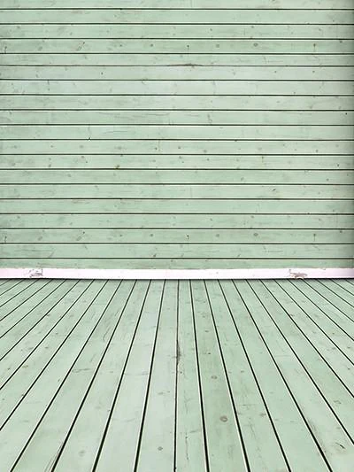 Kate Light Green Old Style Wooden Floor Retro Children Backdrops For Photography