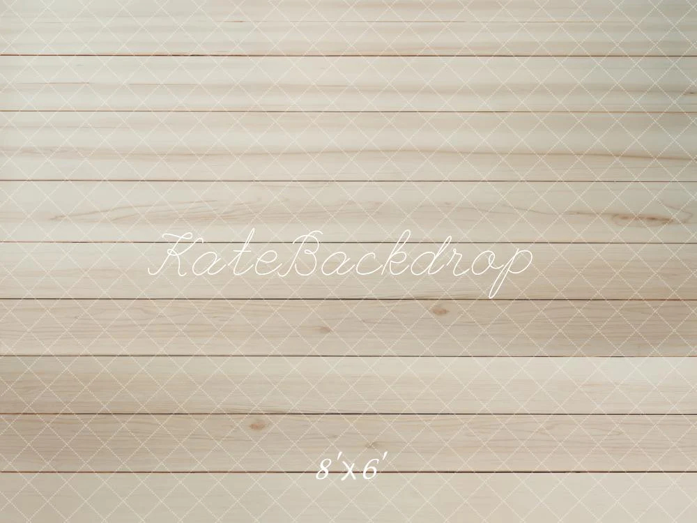 Kate Light Wood Plank Floor Fleece Backdrop Designed by Kate Image