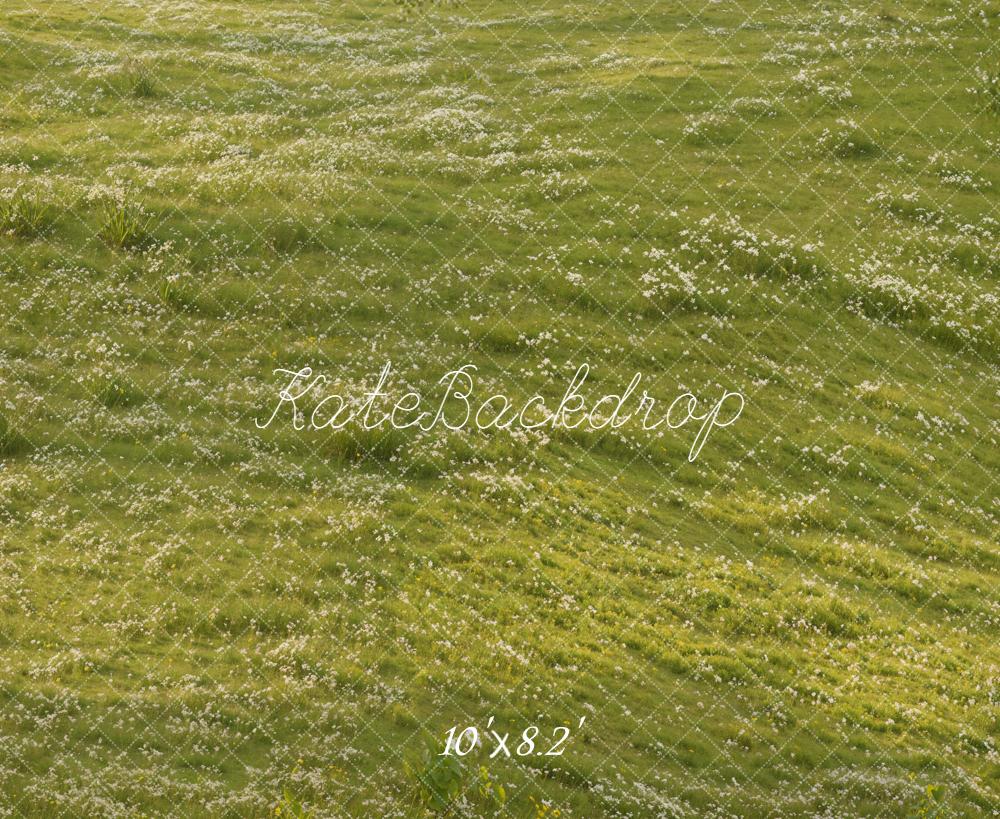 Kate Meadow Green Grass Floor Fleece Backdrop Designed by Emetselch - Image 3