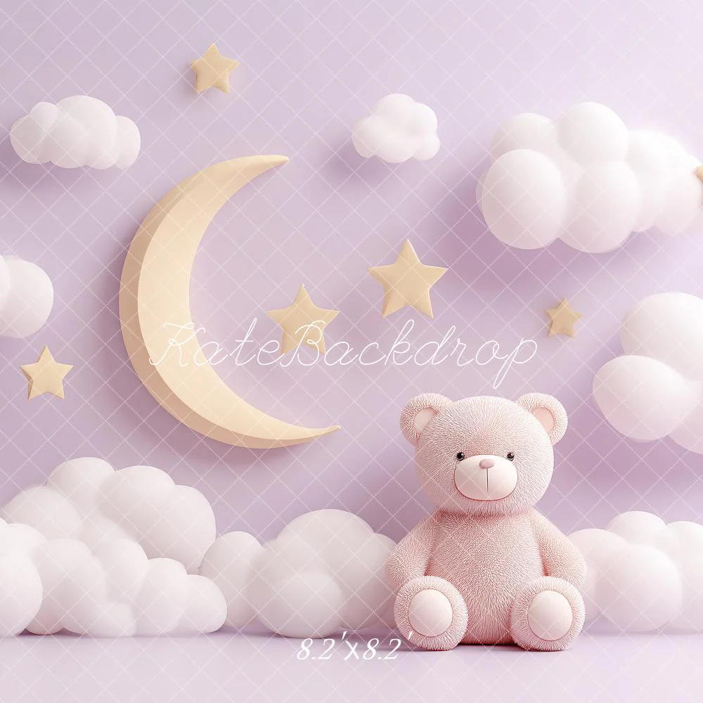 Kate Moon Clouds Stars Teddy Bear Backdrop Designed by Angela Marie Photography - Image 5