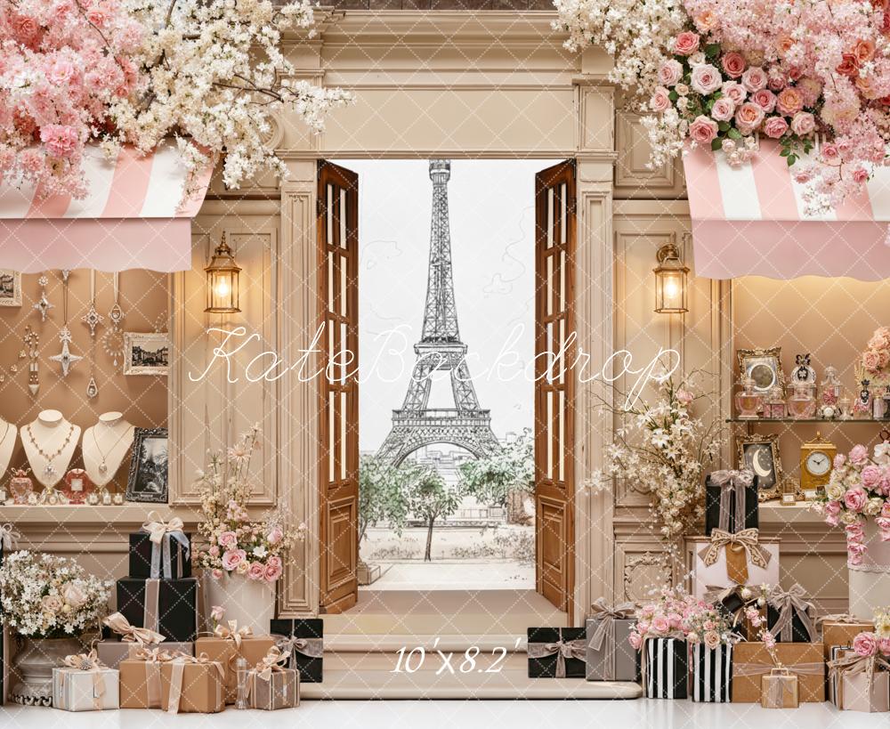 Kate Paris Eiffel Tower Boutique Fleece Backdrop Designed by Chain Photography - Image 3