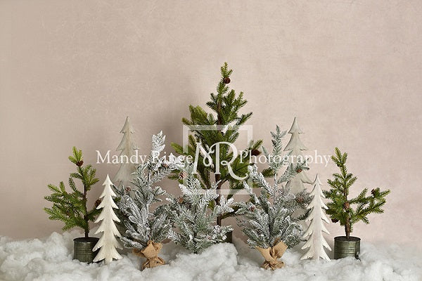 Kate Pine Trees in Snow Backdrop for Photography Designed By Mandy Ringe Photography - Image 2