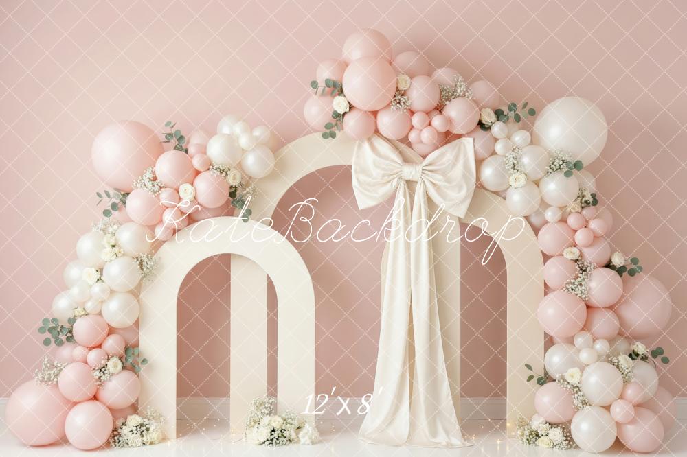 Kate Pink Balloon Arch Garland Fleece Backdrop Designed by Patty Robert - Image 4