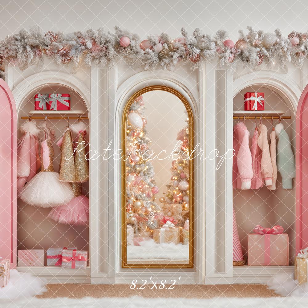 Kate Pink Closet Christmas Trees Backdrop Designed by Patty Robert - Image 5