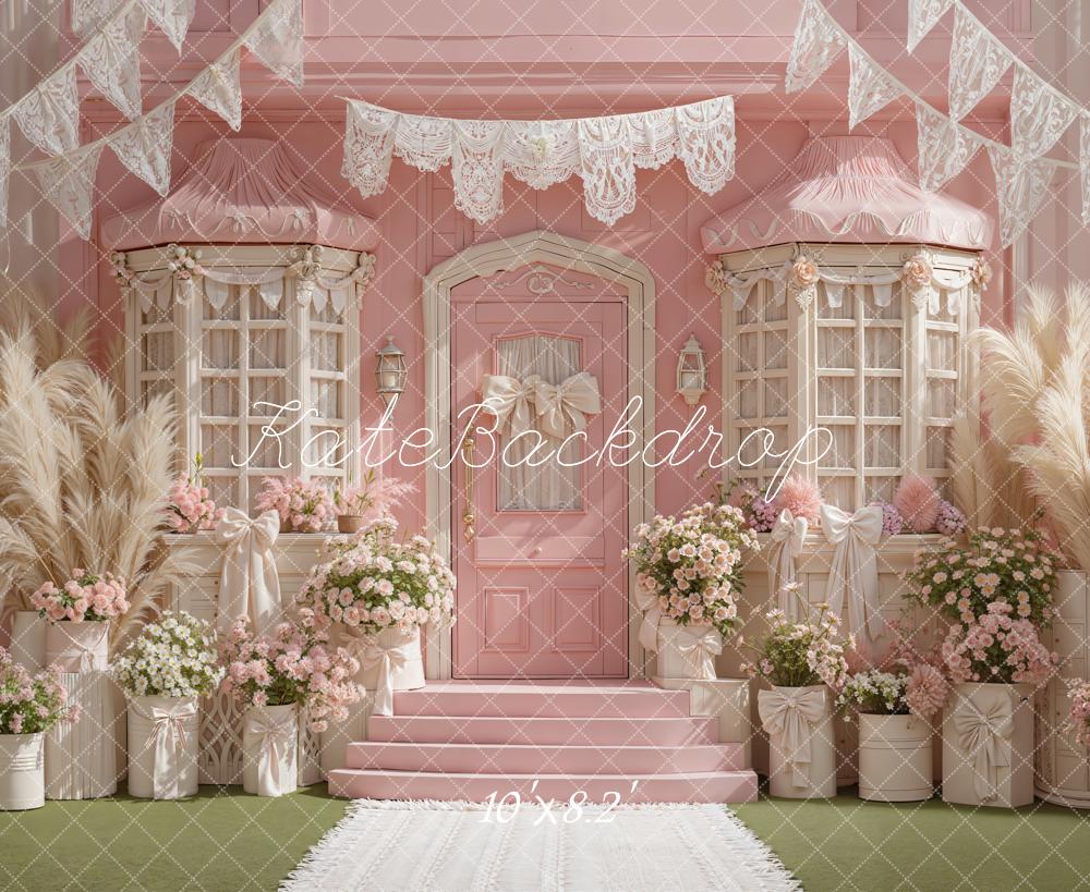 Kate Pink Door Lace Bunting Backdrop Designed by Emetselch - Image 6