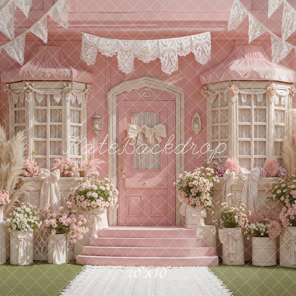 Kate Pink Door Lace Bunting Backdrop Designed by Emetselch - Image 7