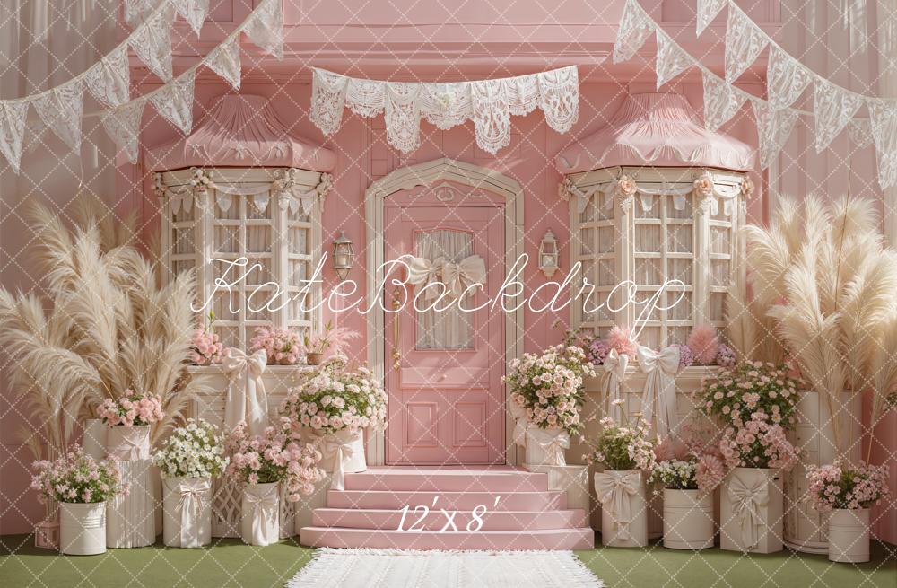 Kate Pink Door Lace Bunting Backdrop Designed by Emetselch - Image 8