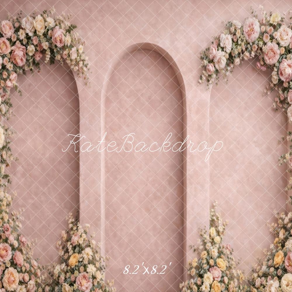 Kate Pink Floral Arched Wall Backdrop Designed by Vertigo Productions - Image 5