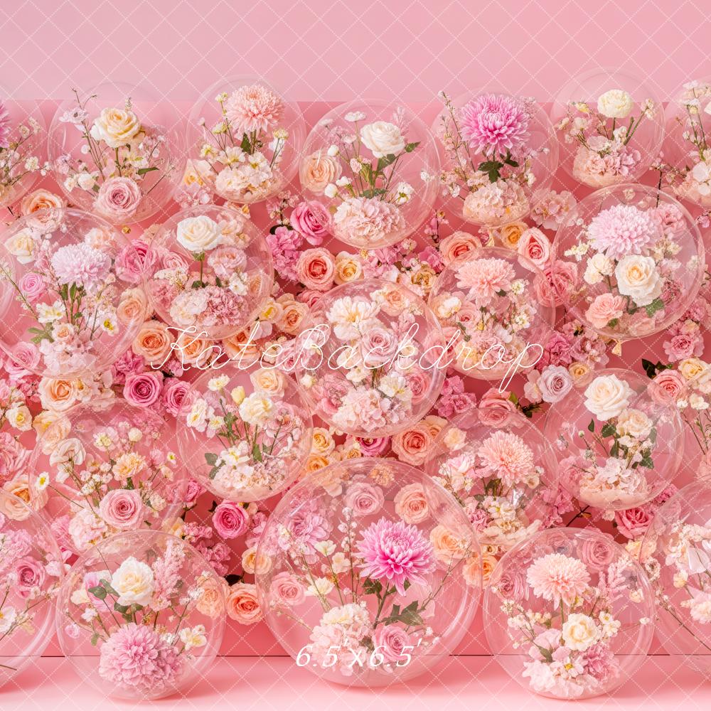 Kate Pink Flower Balloons Arrangement Backdrop Designed by Patty Robert - Image 2