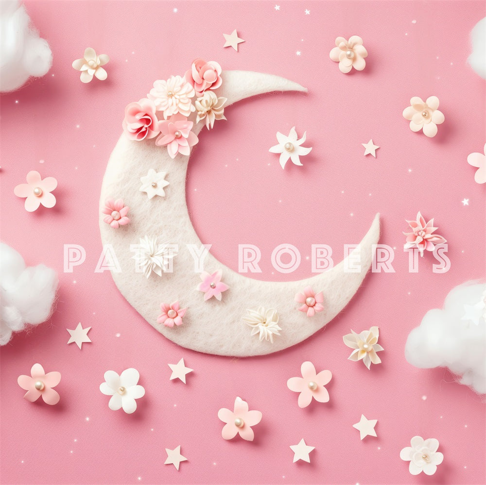 Kate Pink Moon And Flowers Backdrop Designed by Patty Robert - Image 4