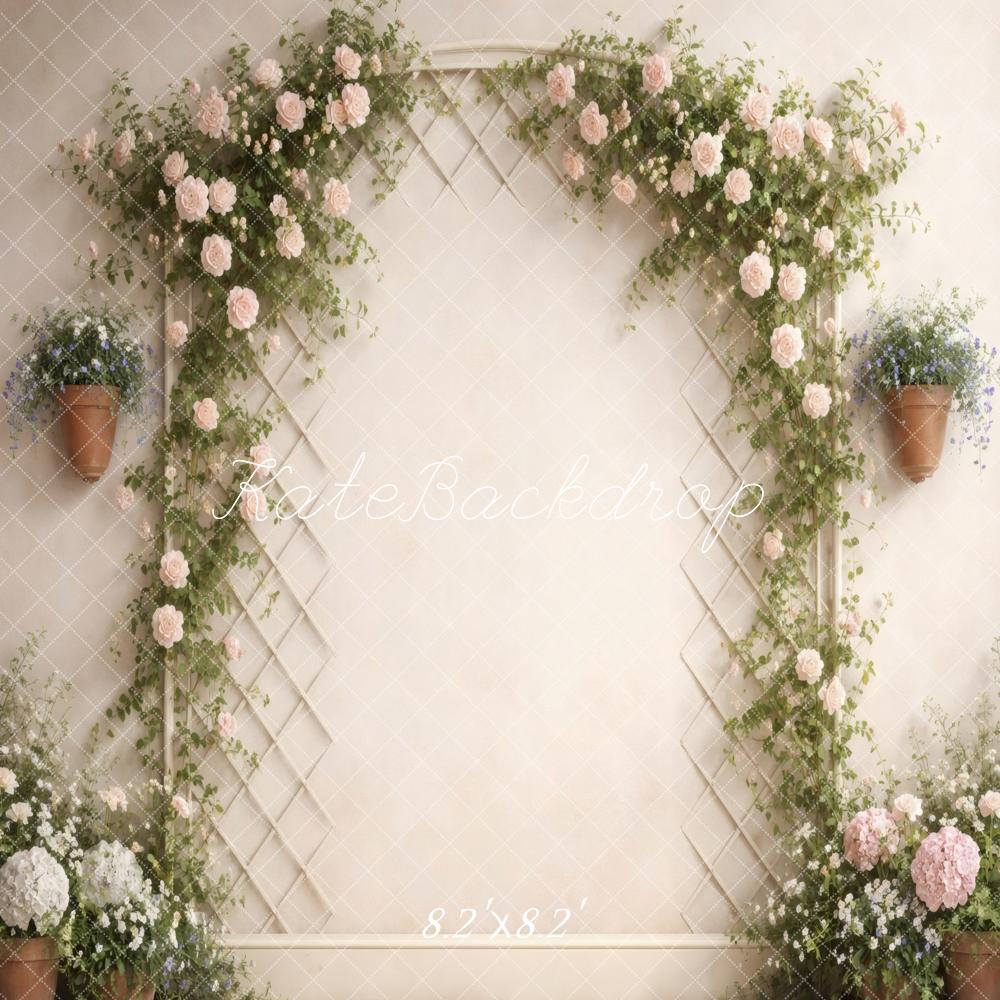 Kate Pink Roses Arch Wall Backdrop Designed by Vertigo Productions - Image 5