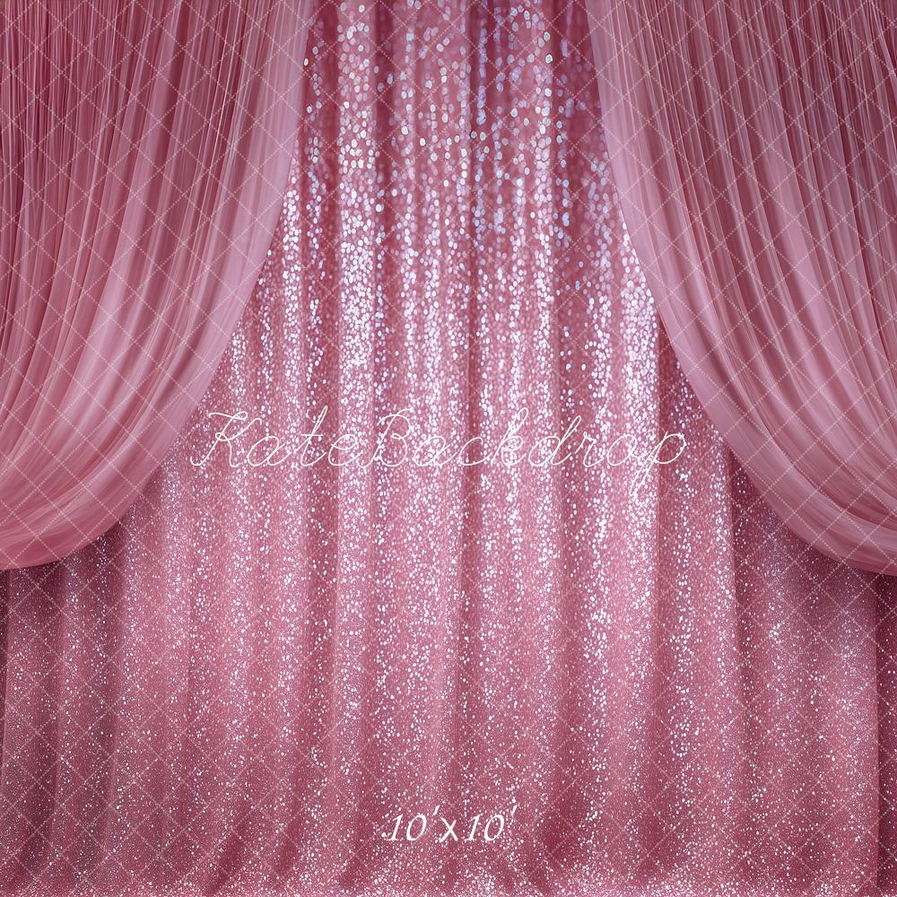 Kate Pink Sequin Curtain Drapes Backdrop Designed by Angela Marie Photography - Image 7