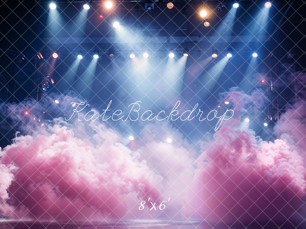 Kate Pink Smoke Stage Lighting Fleece Backdrop Designed by Emetselch - Image 7