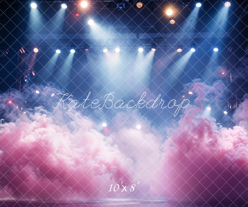 Kate Pink Smoke Stage Lighting Fleece Backdrop Designed by Emetselch - Image 8