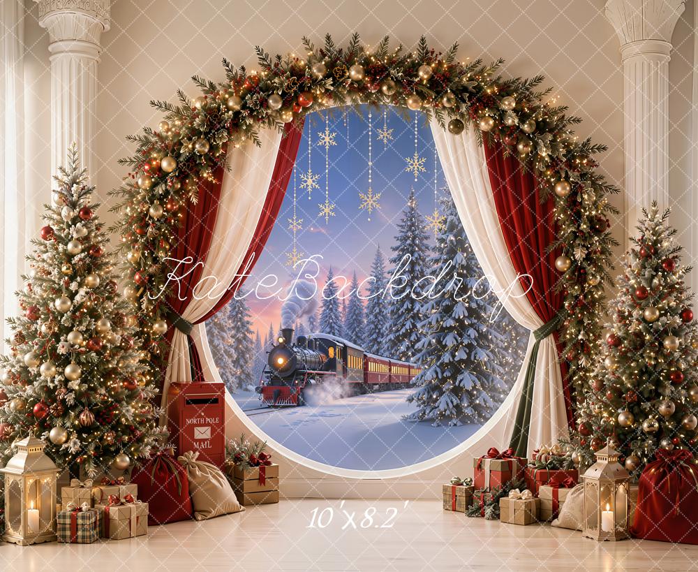 Kate Polar Train Christmas Tree Arch Backdrop Designed by Emetselch - Image 6