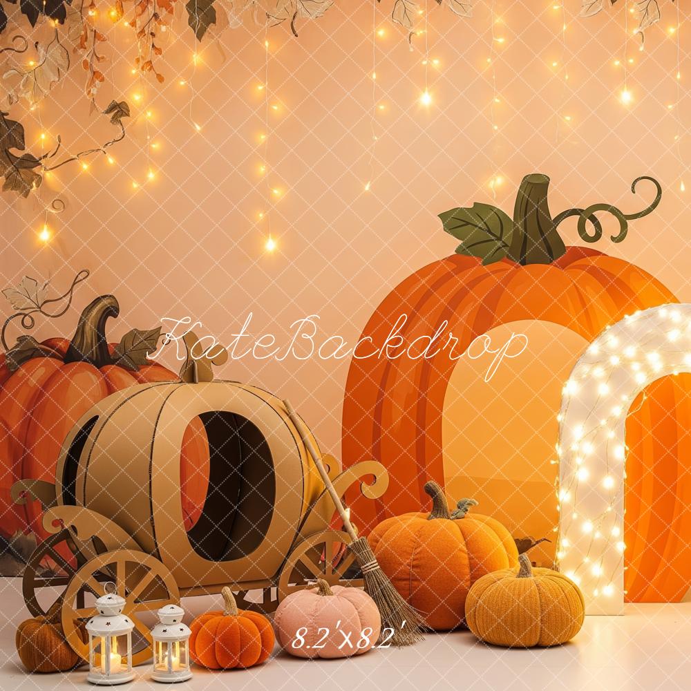 Kate Pumpkin Carriage Fairy Tale Autumn Backdrop Designed by Patty Robert - Image 5