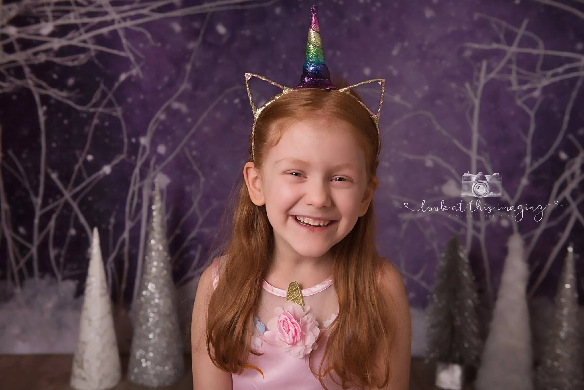 Kate Purple Winter Wonderland Snowy Backdrop Designed By Arica Kirby