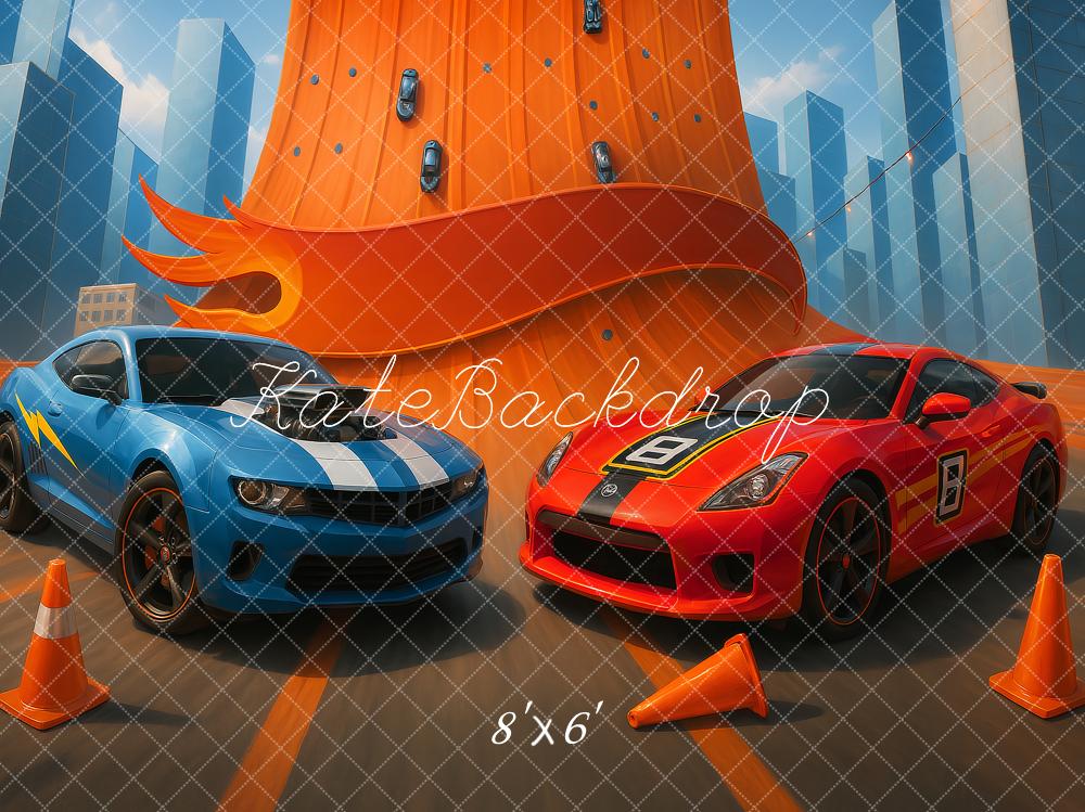 Kate Racing Cars Track Backdrop Designed by Ashley Paul - Image 3