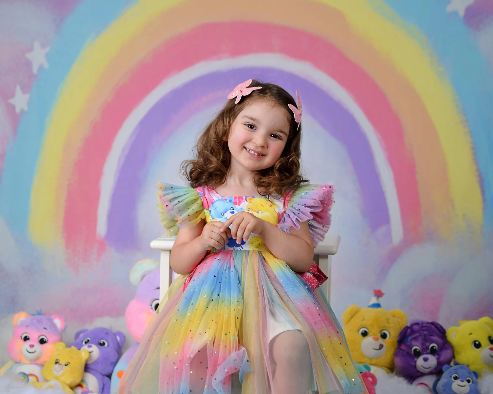 Kate Rainbow Girly Cake Smash Backdrop Designed by GQ