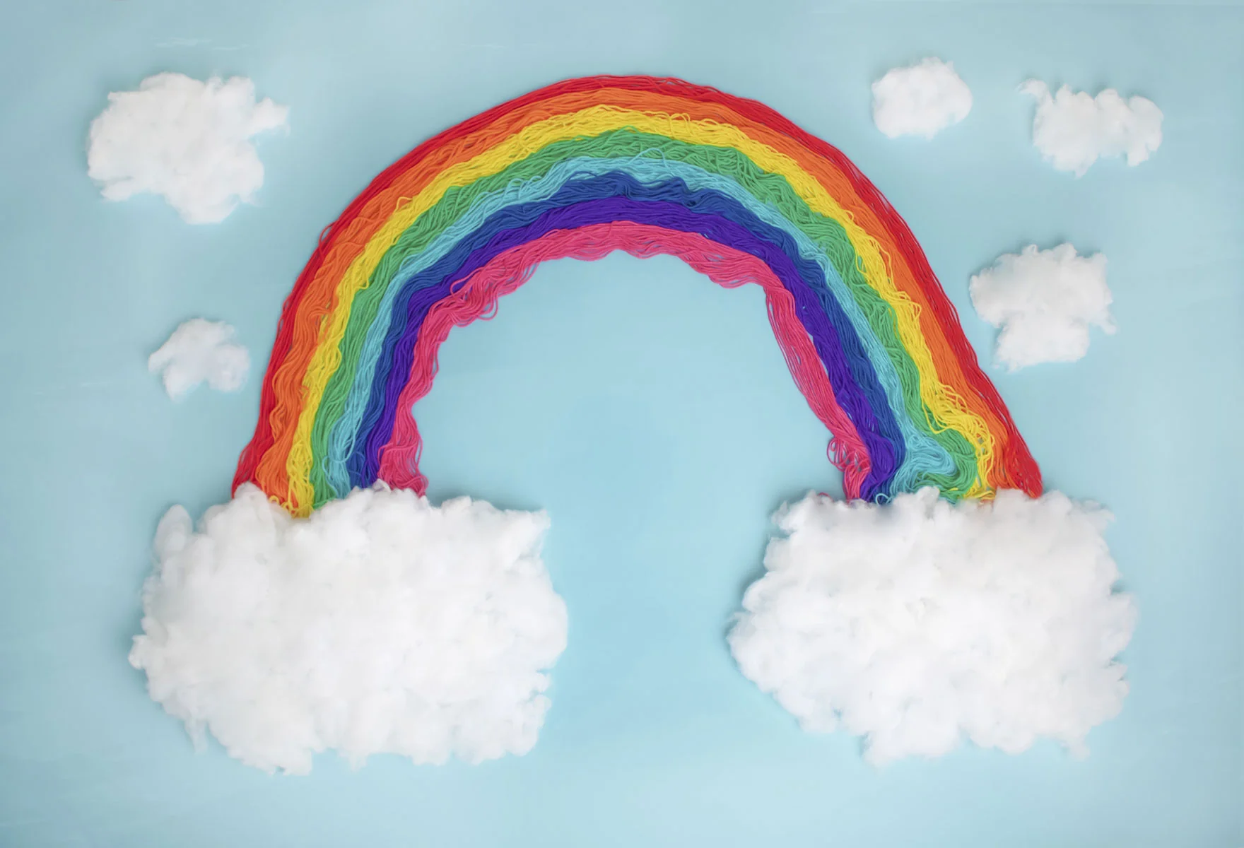 Kate Rainbows and Clouds Children Backdrop for Photography Designed by Erin Larkins - Image 2