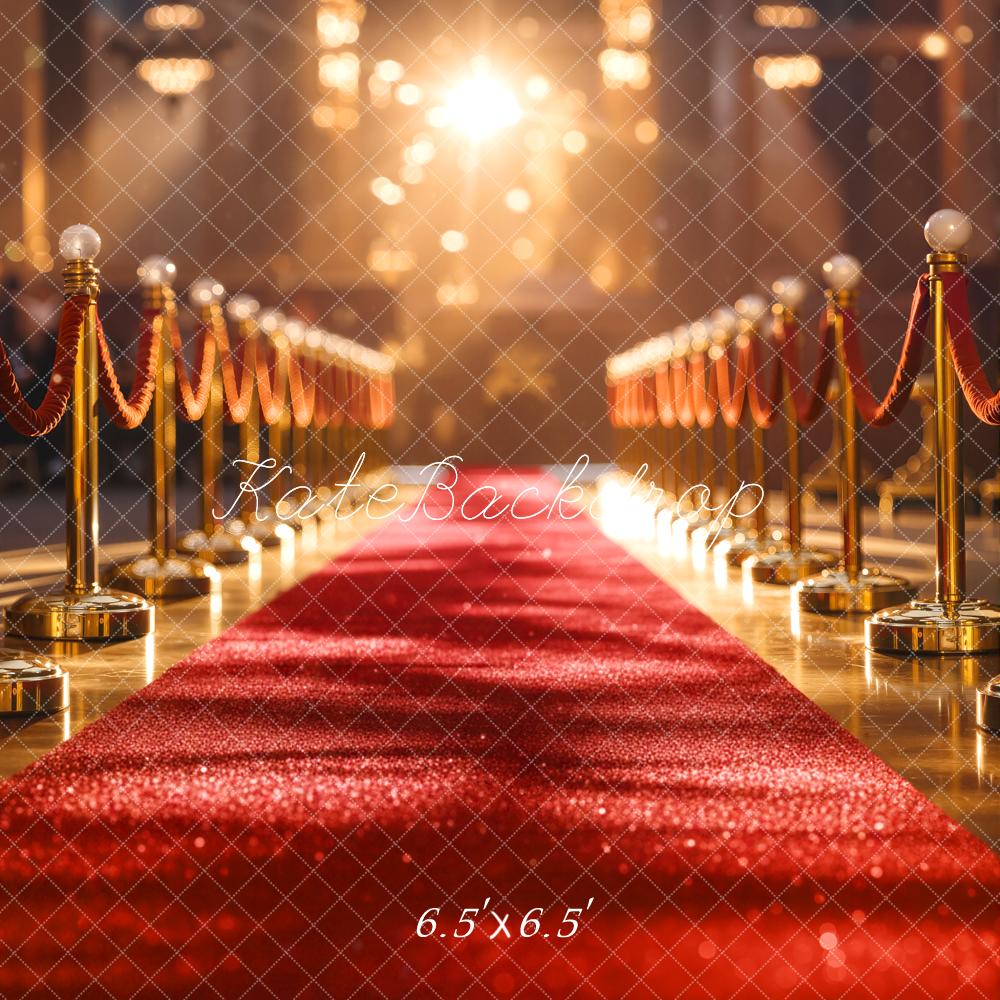 Kate Red Carpet Aisle Golden Lights Backdrop Designed by Emetselch - Image 2