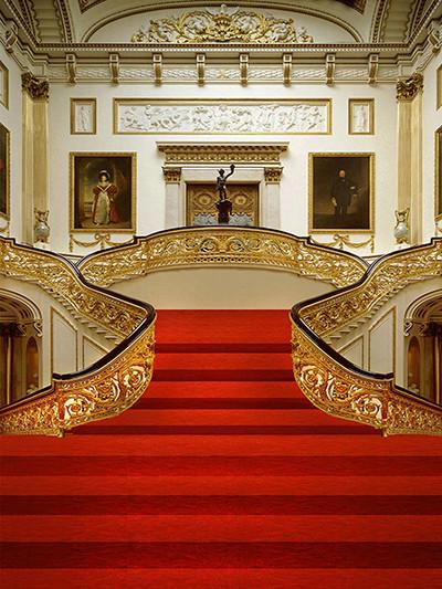 Kate Red Carpet Background Golden Wedding European Interior Photography Backdrop - Image 2
