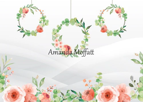 Kate Red Flower Painted Backdrop Floral Background for Photography