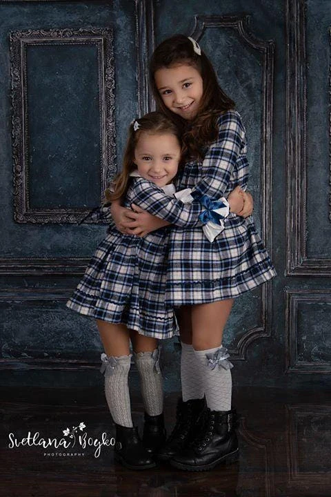 Kate Retro Deep Blue Wall Door Photography Backdrops Wedding - Image 23