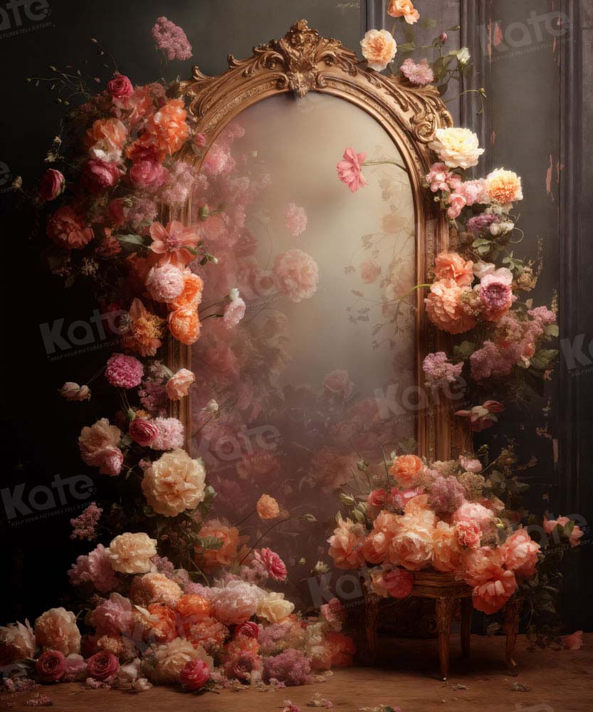 Kate Retro Flower Mirror Backdrop Designed by Chain Photography - Image 6