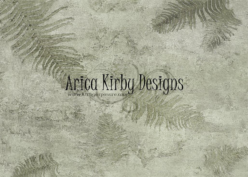 Kate Retro Green Fossil Backdrop Designed By Arica Kirby