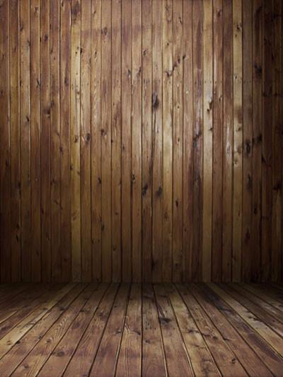 Kate Retro Style Dark Brown Wooden Wall Backdrop