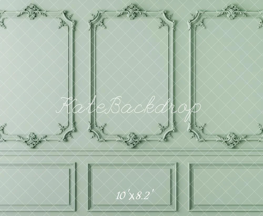 Kate Retro Wall Ornate Moulding Green Backdrop Designed by Patty Robert - Image 6