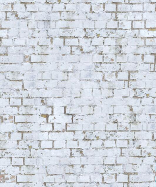 Kate Retro White Brick Wall backdrop + Gray Wood Floor Mat for Photography - Image 2