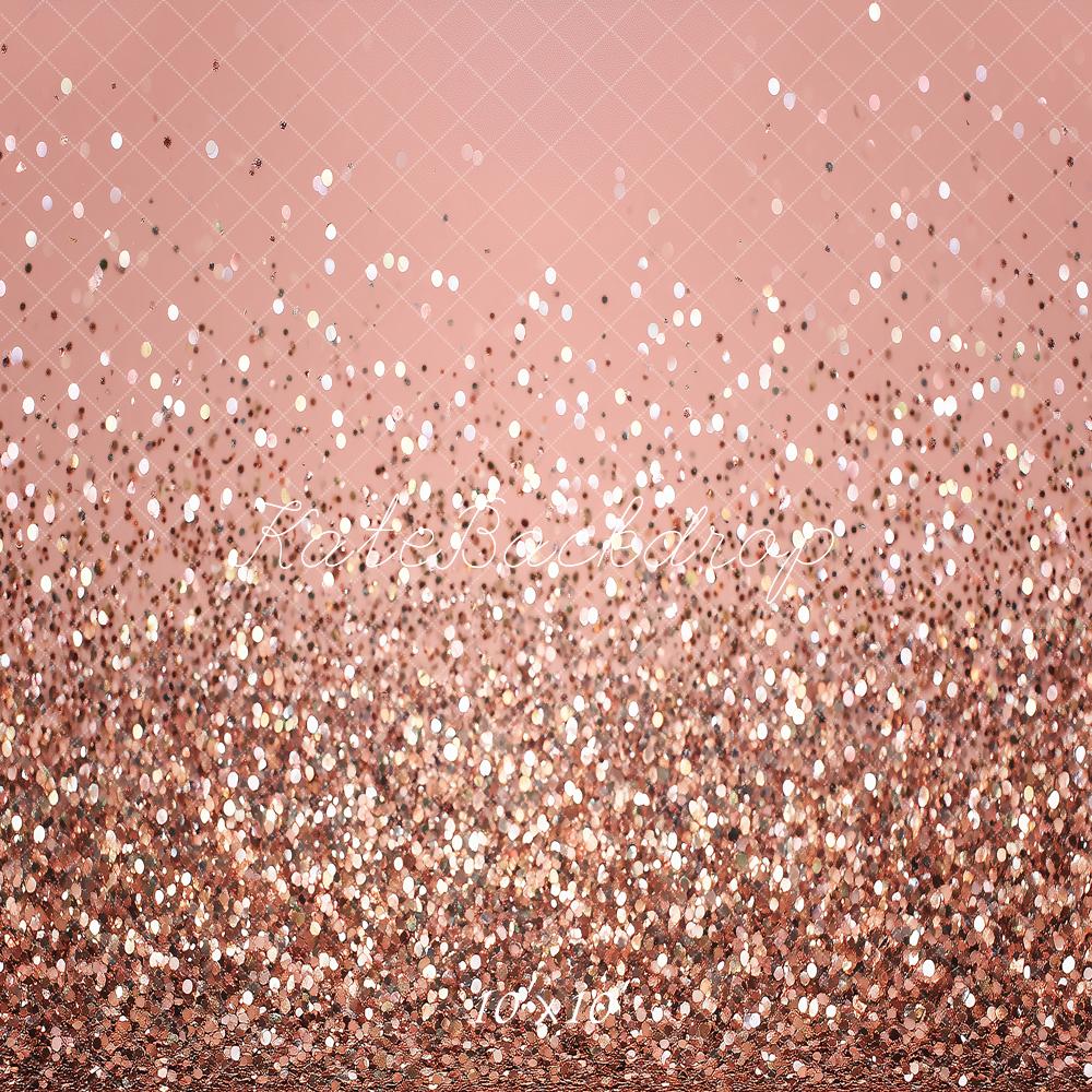 Kate Rose Gold Glitter Bokeh Backdrop Designed by Angela Marie Photography - Image 7