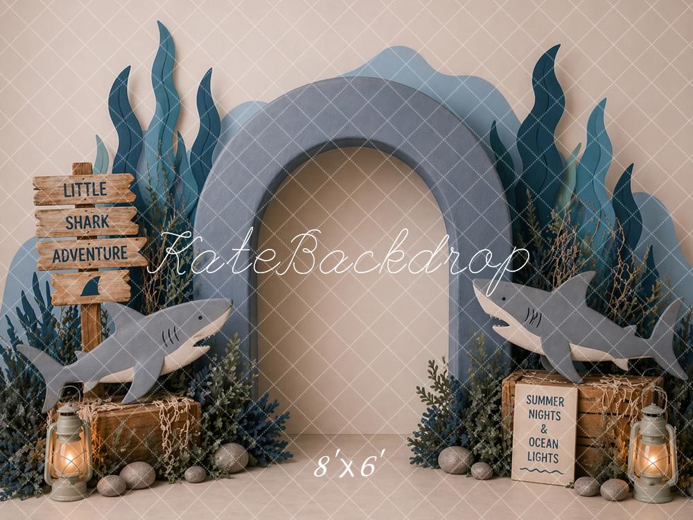 Kate Shark Adventure Ocean Arch Plants Backdrop Designed by Caitlin Lynch - Image 3