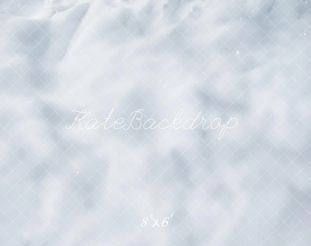 Kate Snowy Ground Texture White Fleece Backdrop Designed by Emetselch
