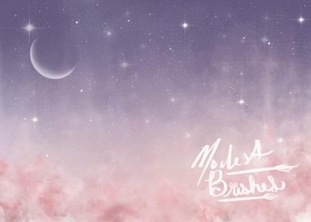 Kate Soft Celestial Night Backdrop Designed by Modest Brushes