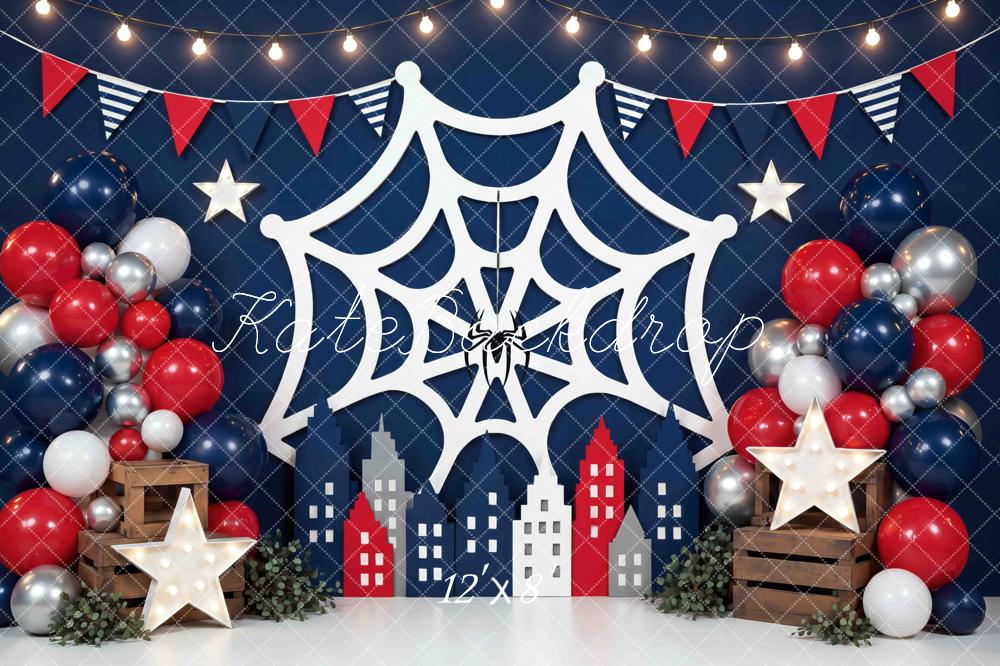 Kate Spider Web City Stars Balloons Backdrop Designed by Mini MakeBelieve - Image 8