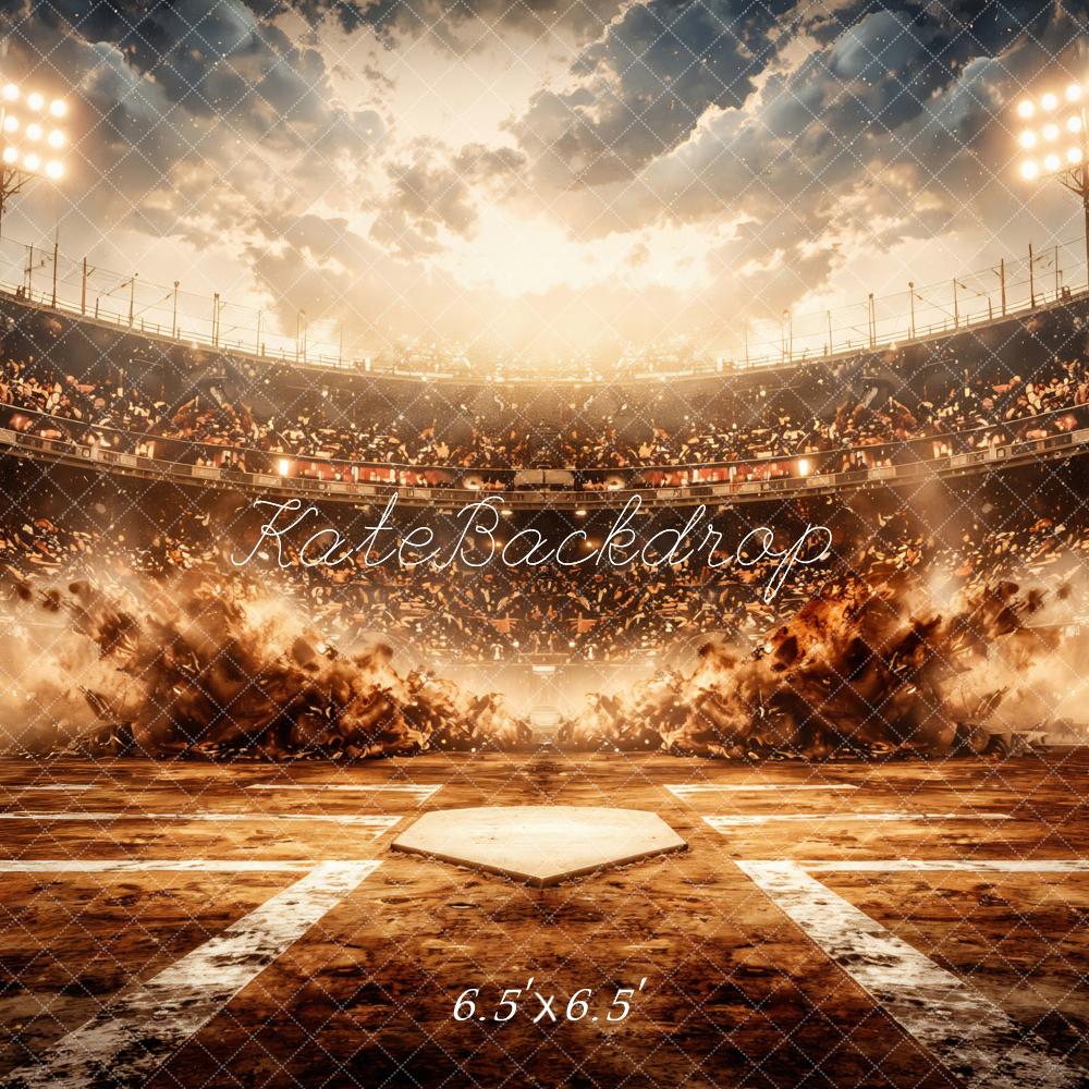 Kate Sports Baseball Stadium Dramatic Lights Backdrop Designed by Mini MakeBelieve - Image 2