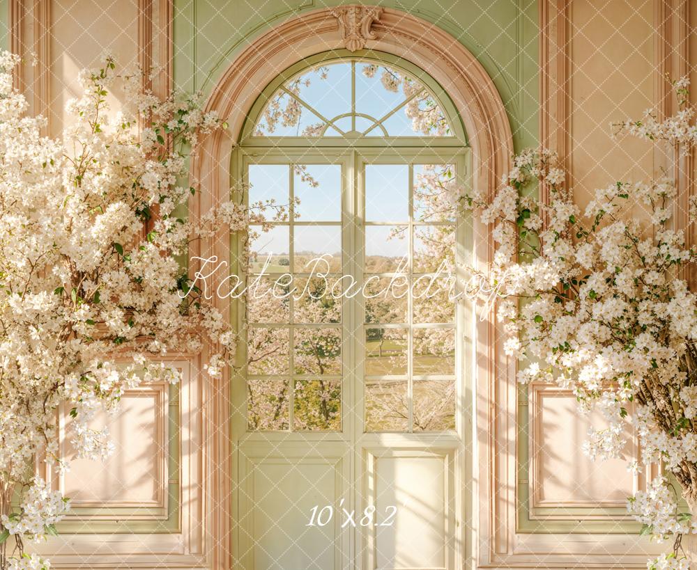 Kate Spring Arch Door White Floral Blossoms Backdrop Designed by Emetselch - Image 6