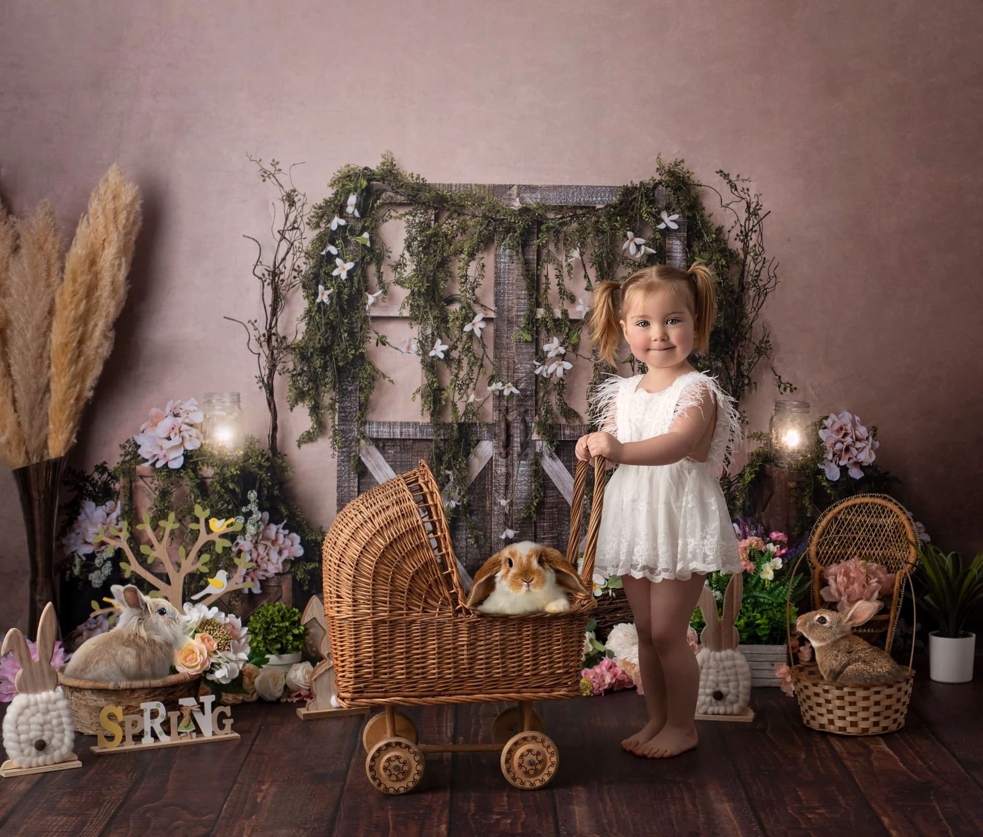 Kate Spring Barn Door Manor Backdrop Designed by Megan Leigh Photography