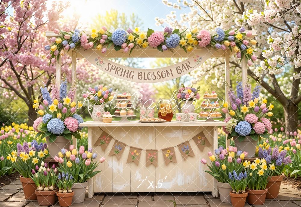 Kate Spring Blossom Bar Garden Backdrop Designed by Emetselch