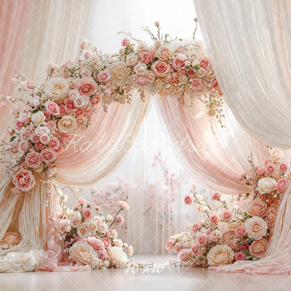 Kate Spring Mother's day Blush Roses Curtains Backdrop Designed by Emetselch - Image 8