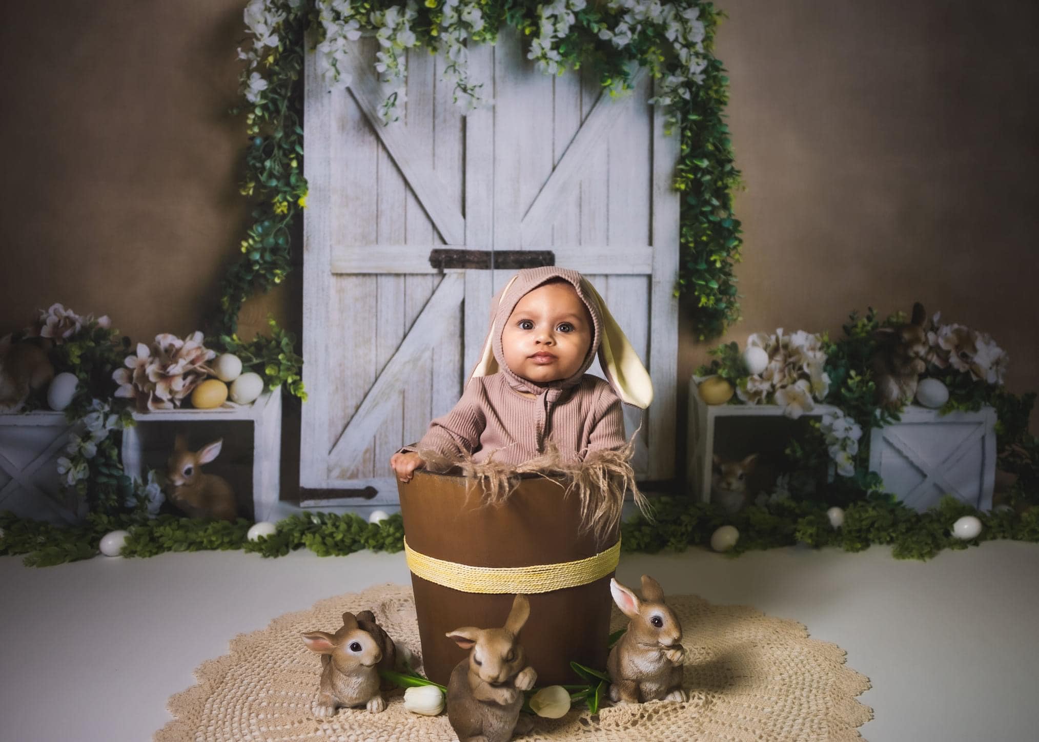 Kate Spring\Easter Neutral Bunnies Backdrop Designed by Megan Leigh Photography - Image 2