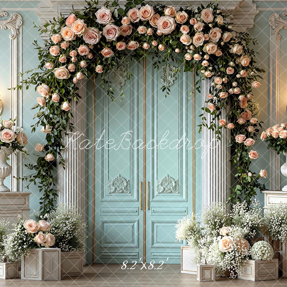 Kate Spring Floral Boxes Vintage Blue Backdrop Designed by Mini MakeBelieve - Image 5