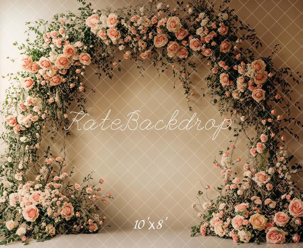 Kate Spring Flower Arch Wedding Fleece Backdrop Designed by Emetselch - Image 3