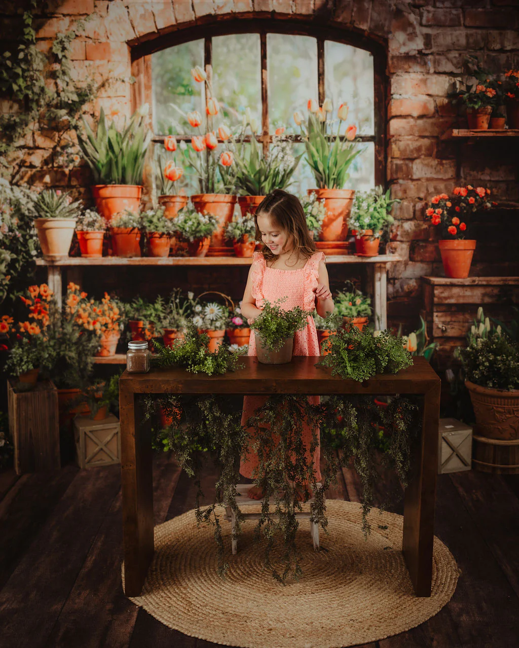 Kate Spring Flower Plant Window Room Backdrop Designed by Emetselch